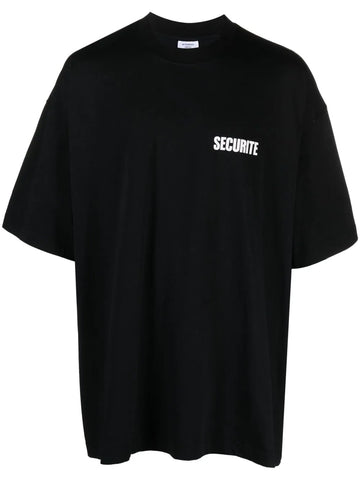 VETEMENTS Securite Black Oversized T-shirt