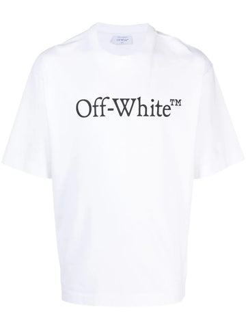 Off-White Bookish logo-print cotton T-shirt White Oversized
