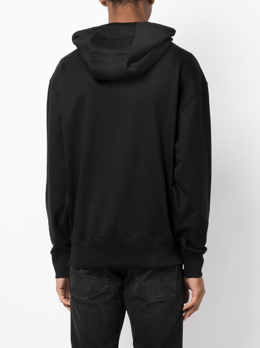 BOSS logo-print drawstring cotton hoodie