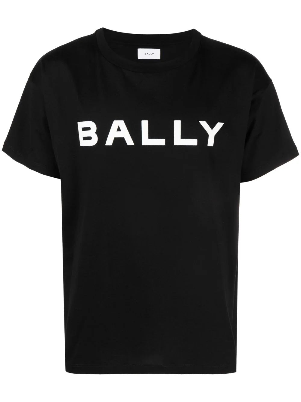 Logo-print black cotton T-shirt