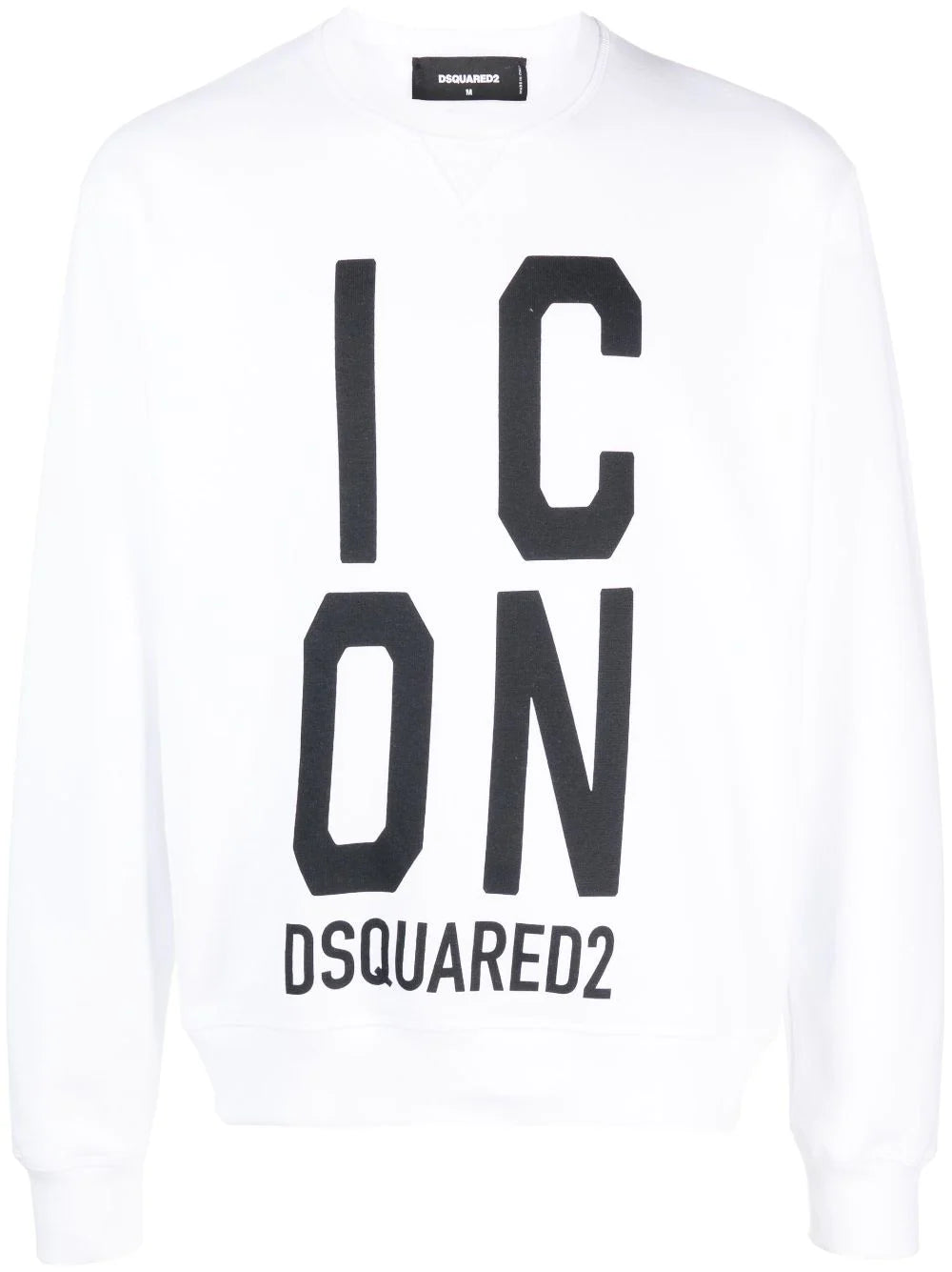 Icon logo-print white sweatshirt