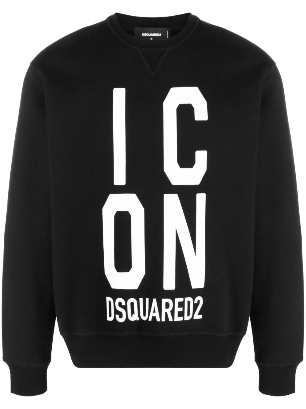Icon logo-print black cotton sweatshirt