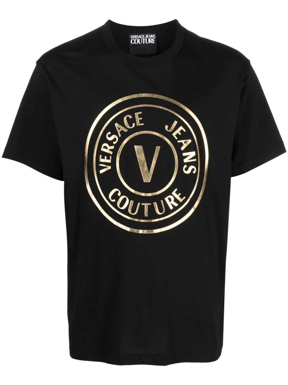 Golden Logo-print black cotton T-shirt