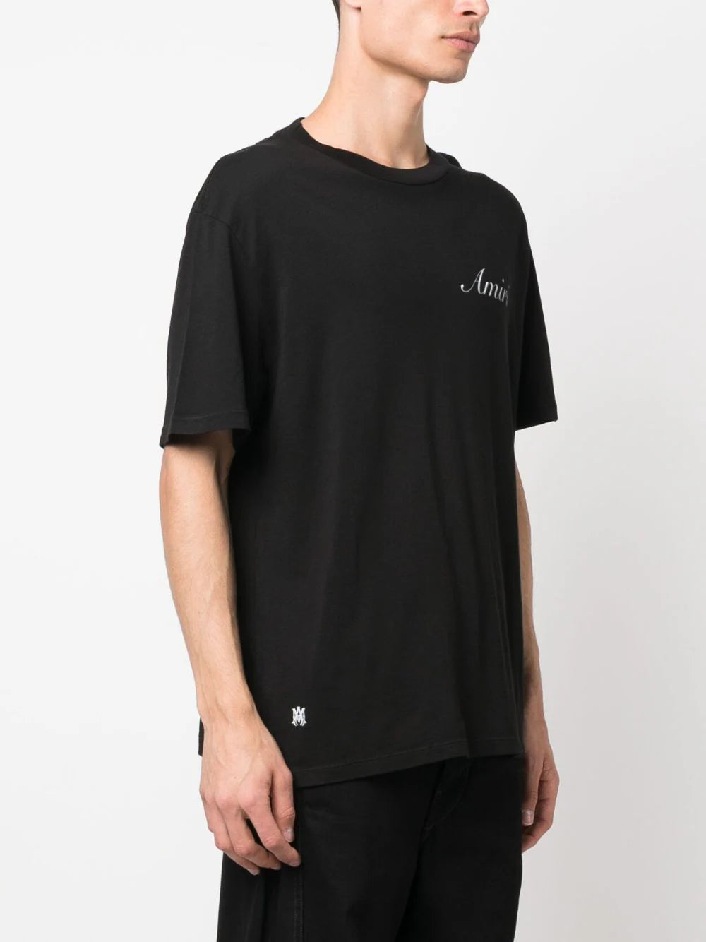 Classic logo-print short-sleeve black T-shirt