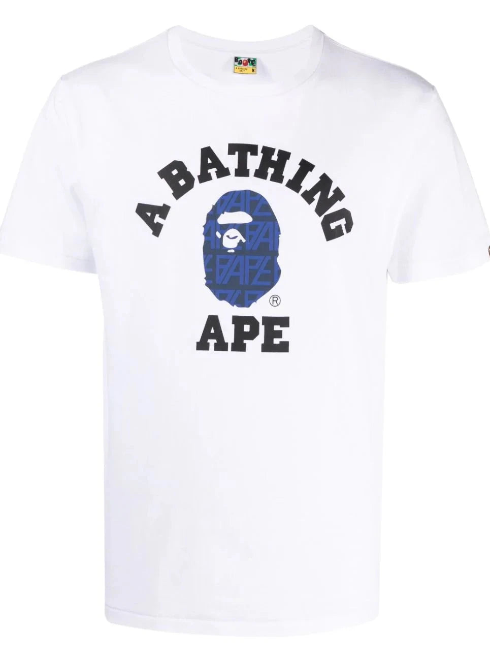 Graphic brand logo-print white cotton T-shirt