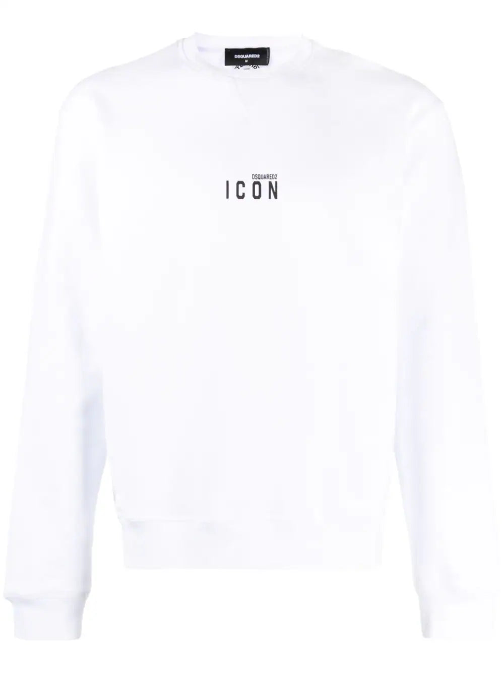 White logo-print cotton sweatshirt