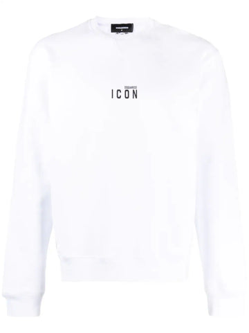White logo-print cotton sweatshirt