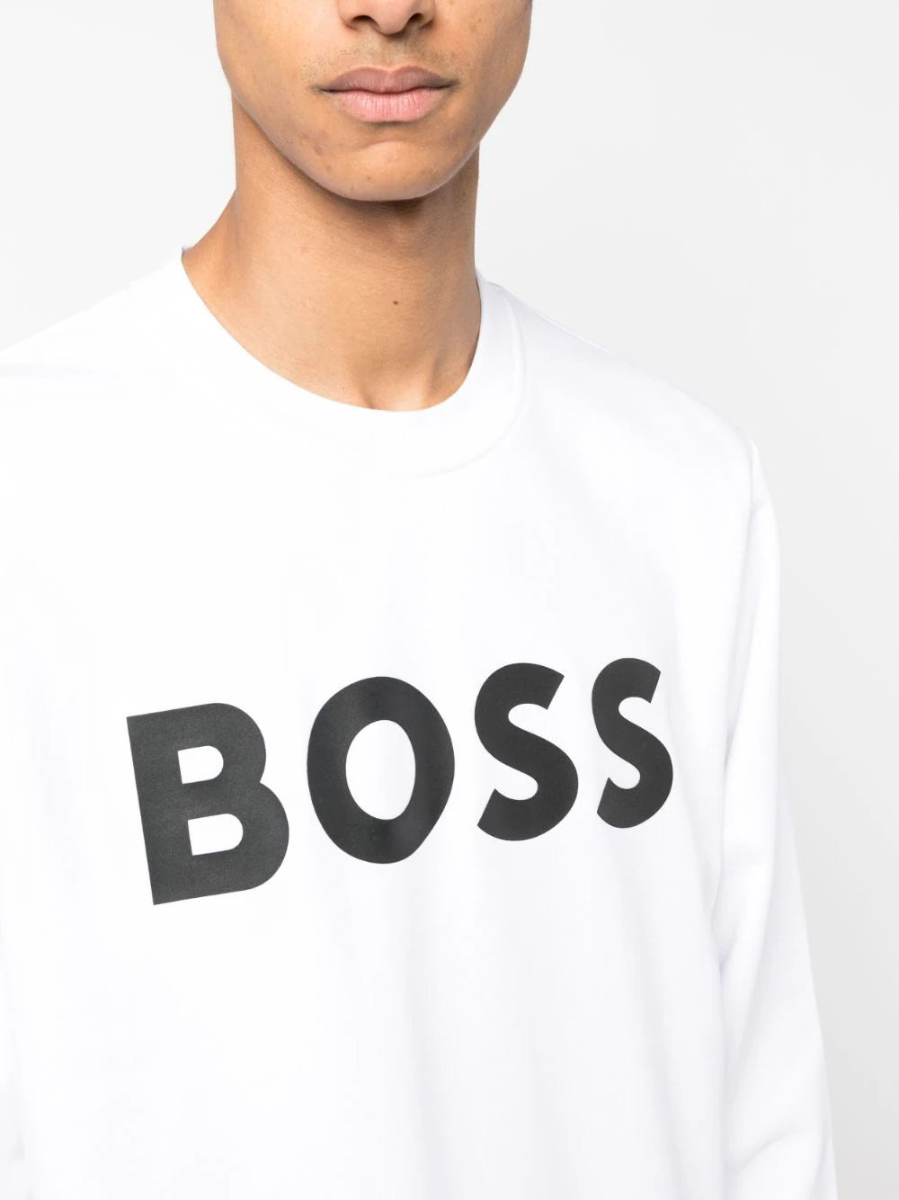 BOSS print-logo cotton sweatshirt