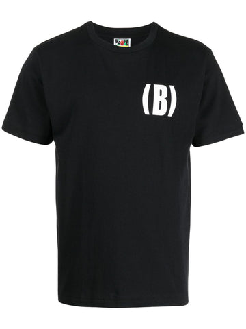 A BATHING APE® logo-print black T-shirt