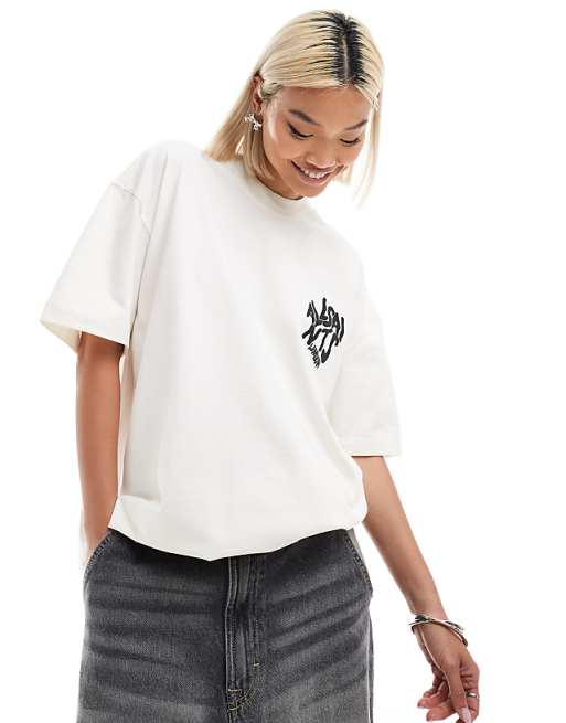 Orlando back print oversized t-shirt in white