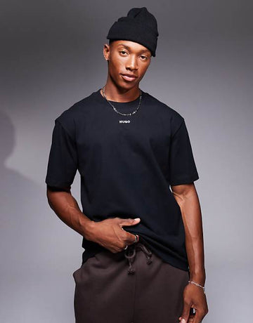 Red dapolino oversized fit t-shirt in black