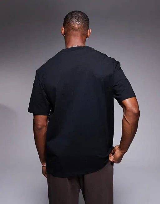 Red dapolino oversized fit t-shirt in black