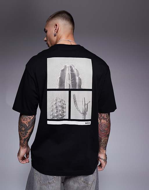 Unique Te_surfaceshort logo back print oversized t-shirt