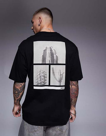 Unique Te_surfaceshort logo back print oversized t-shirt