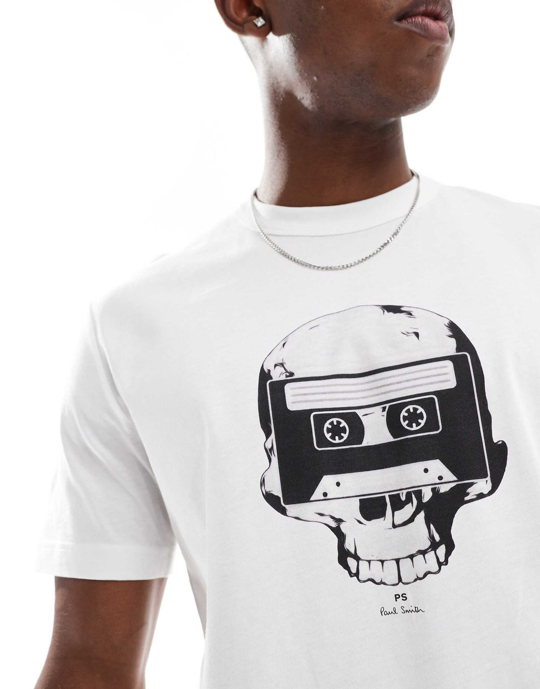 PS skull print t-shirt in white