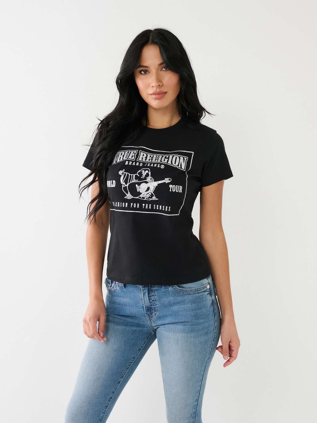 ONLINE EXCLUSIVE GLITTER SRS Black LOGO TEE