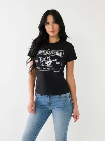 ONLINE EXCLUSIVE GLITTER SRS Black LOGO TEE