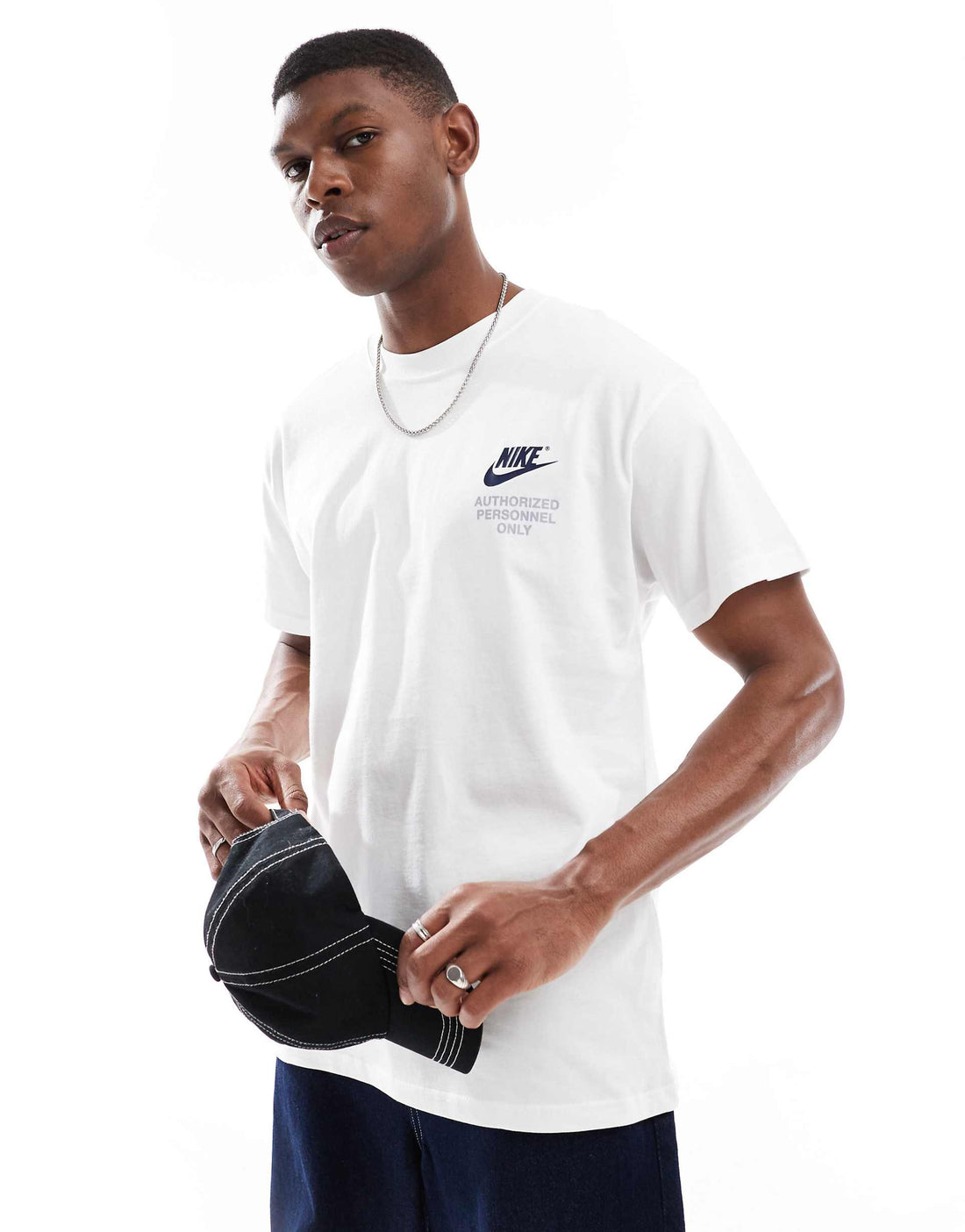 Nike Swoosh graphic back print t-shirt in white
