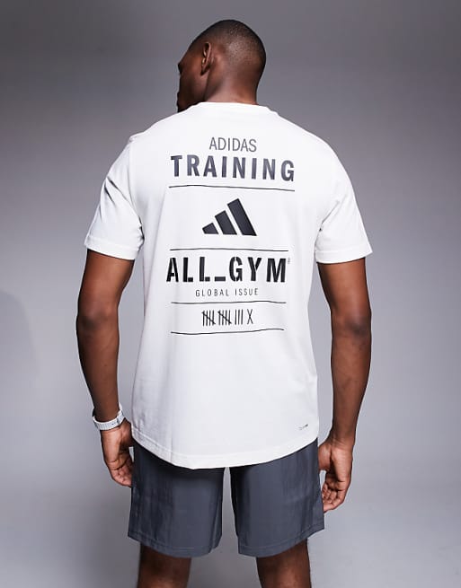 adidas Training t-shirt with graphic print in white