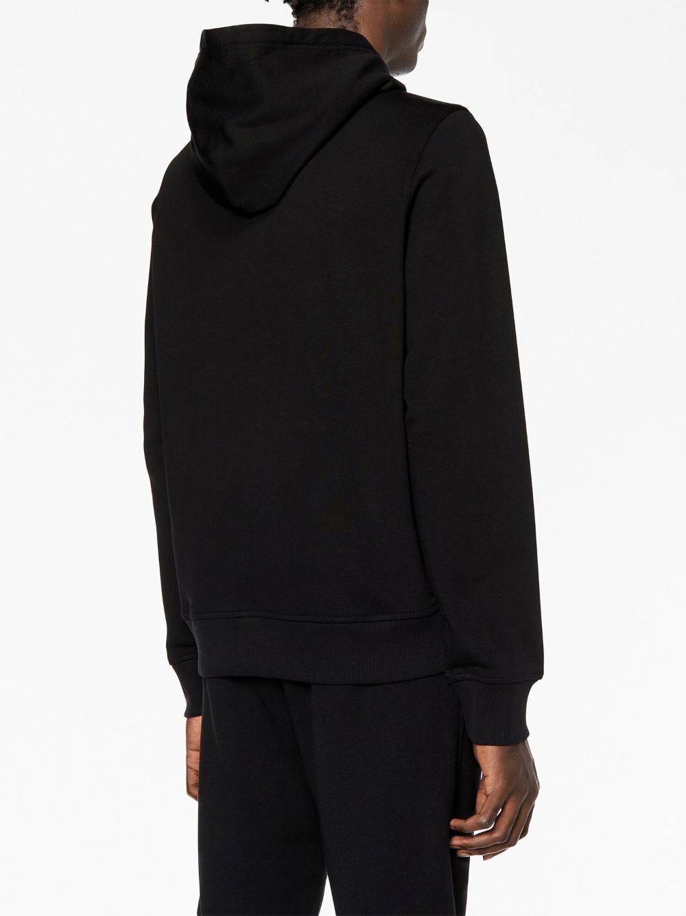 S-Ginn-Hood-Div logo-appliqué black hoodie
