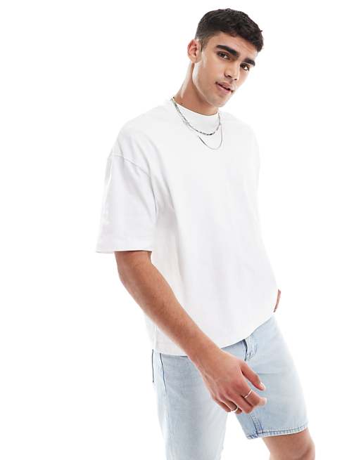 ASOS DESIGN oversized t-shirt with City graphic in white