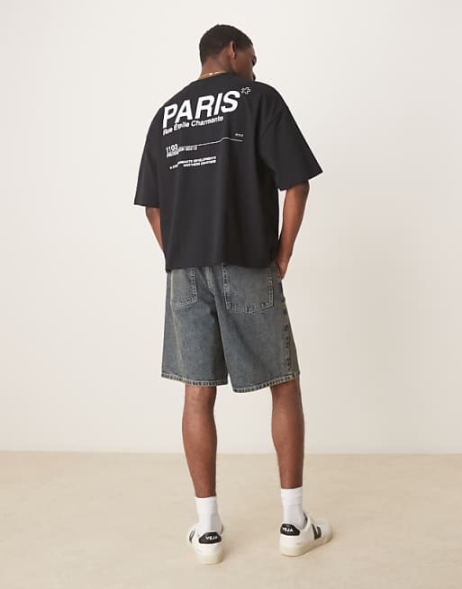ASOS DESIGN oversized t-shirt with City graphic in black