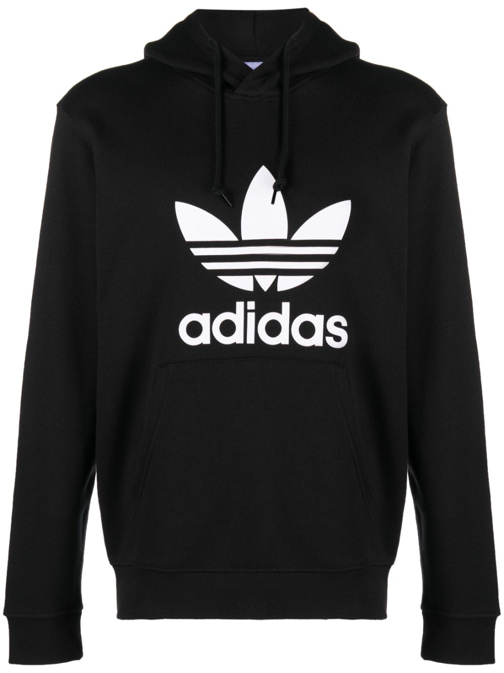 adidas logo-print cotton hoodie