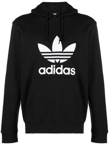 adidas logo-print cotton hoodie