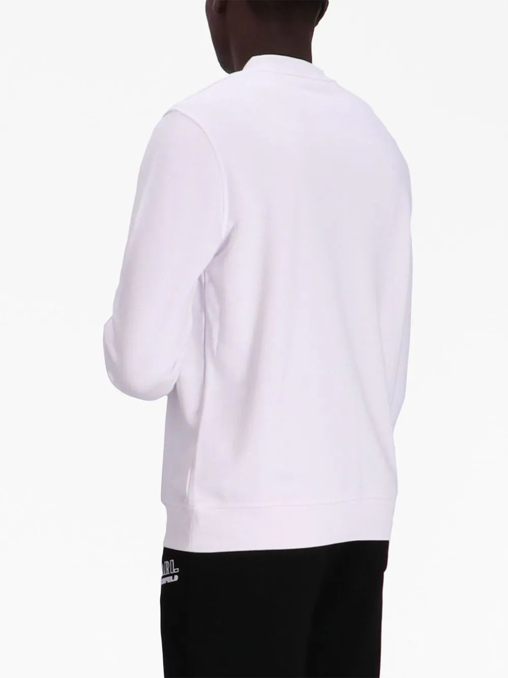 White logo-print cotton sweatshirt