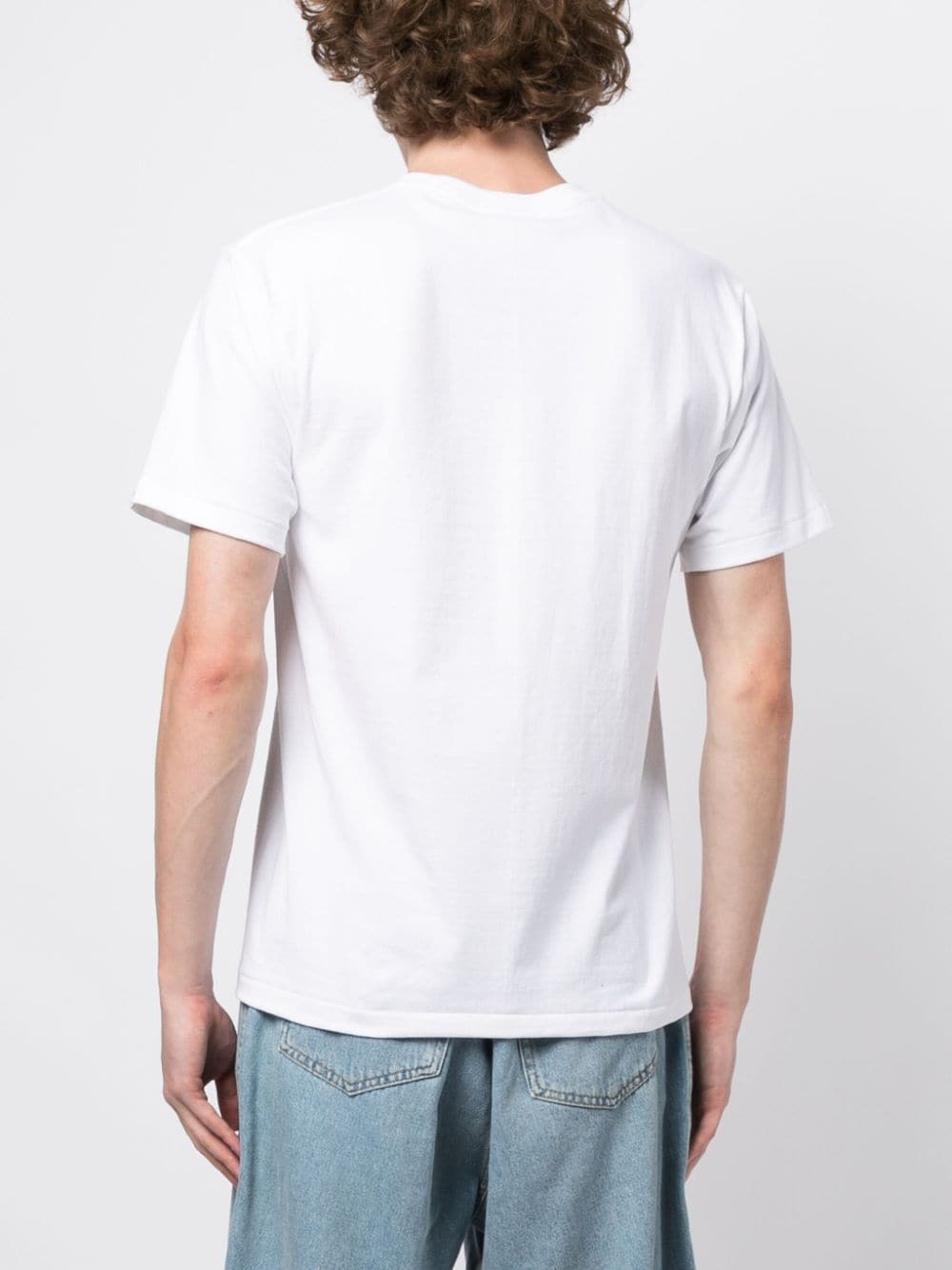 AAPE College logo-print white cotton T-shirt