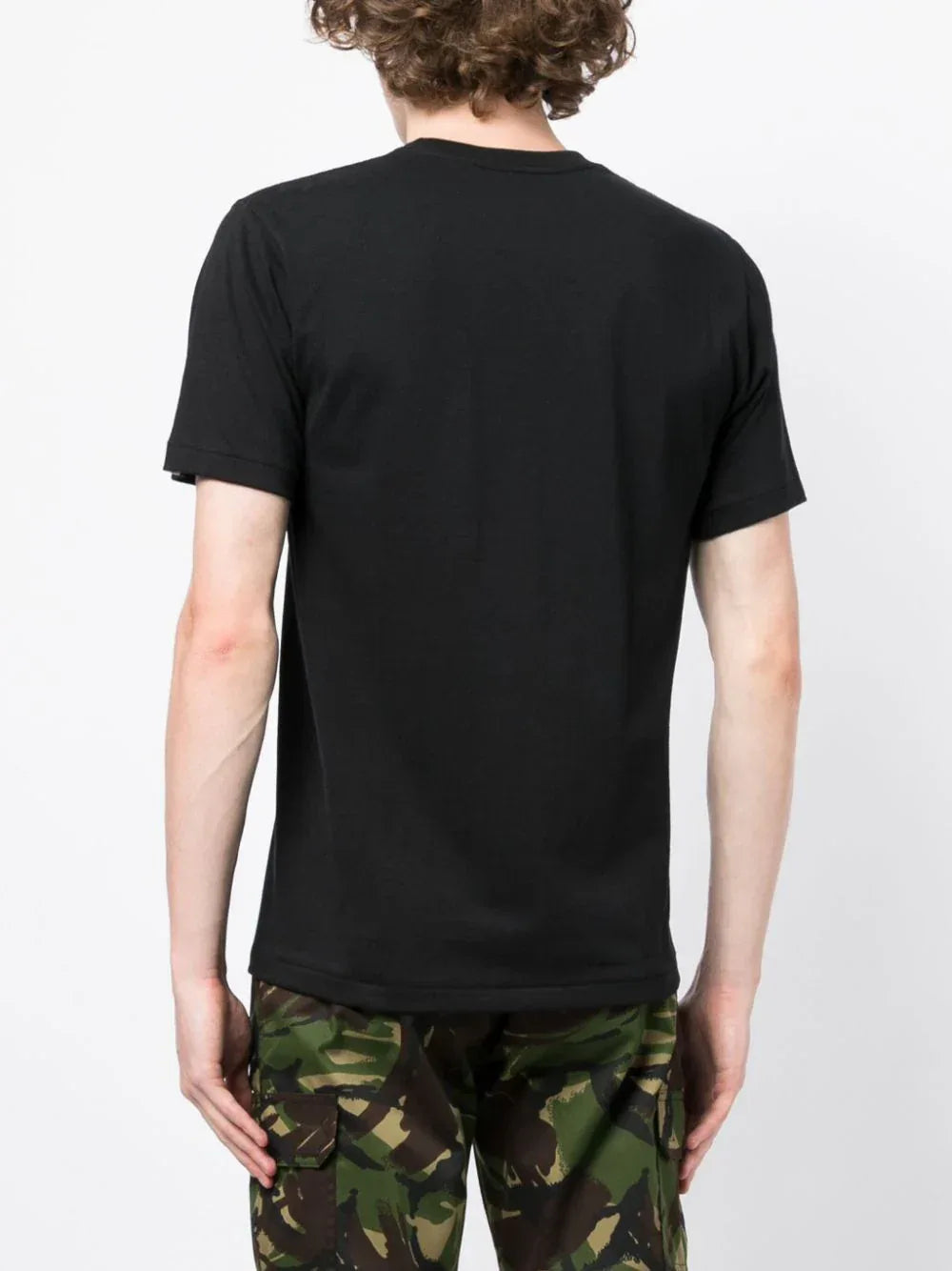 AAPE  College logo-print black cotton T-shirt