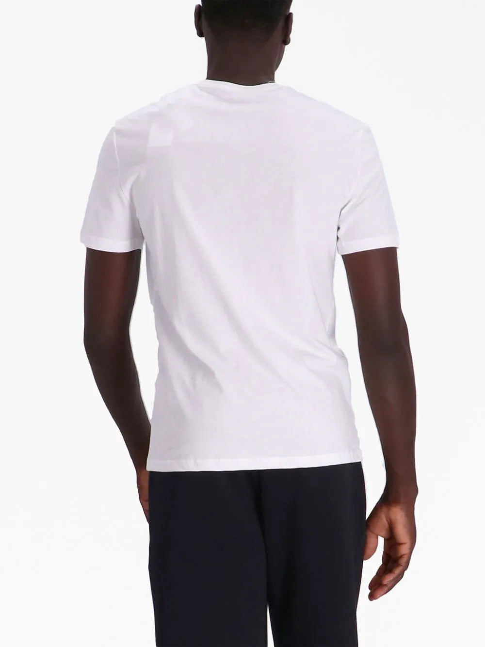 Iconic logo-print white cotton T-shirt