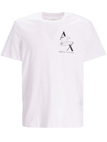 Iconic logo-print white cotton T-shirt