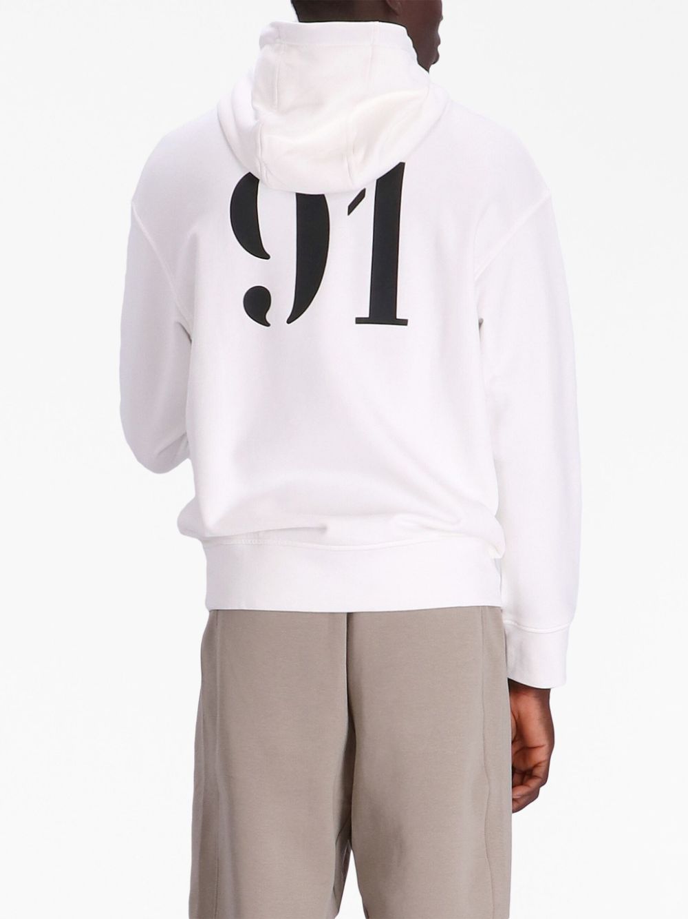 Armani Exchange logo-print cotton hoodie