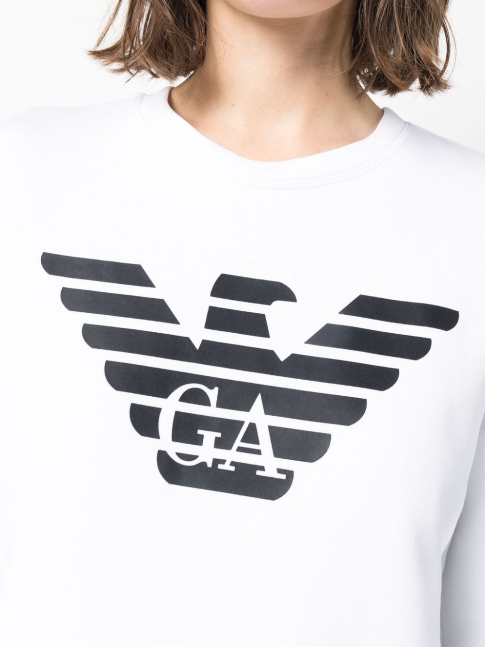 Emporio Armani logo-print cotton sweatshirt