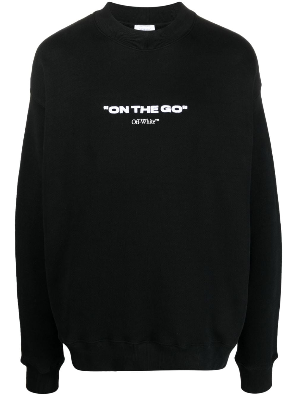 On The Go black cotton sweatshirt