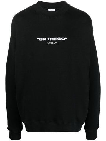 On The Go black cotton sweatshirt
