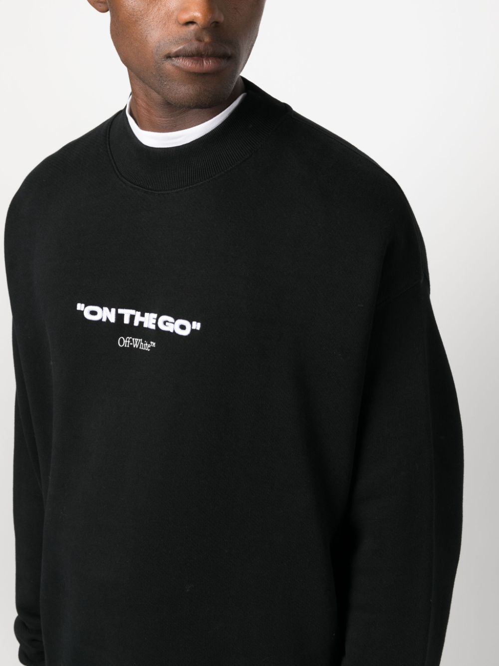 On The Go black cotton sweatshirt