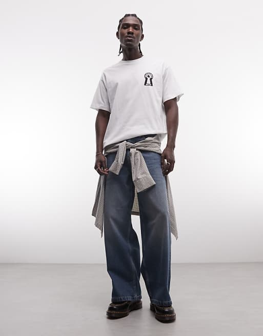 Carhartt WIP vestige lock back print t-shirt in white