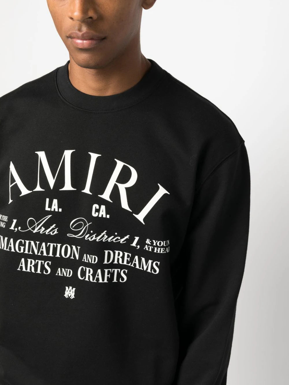 Brand logo-print cotton Black sweatshirt