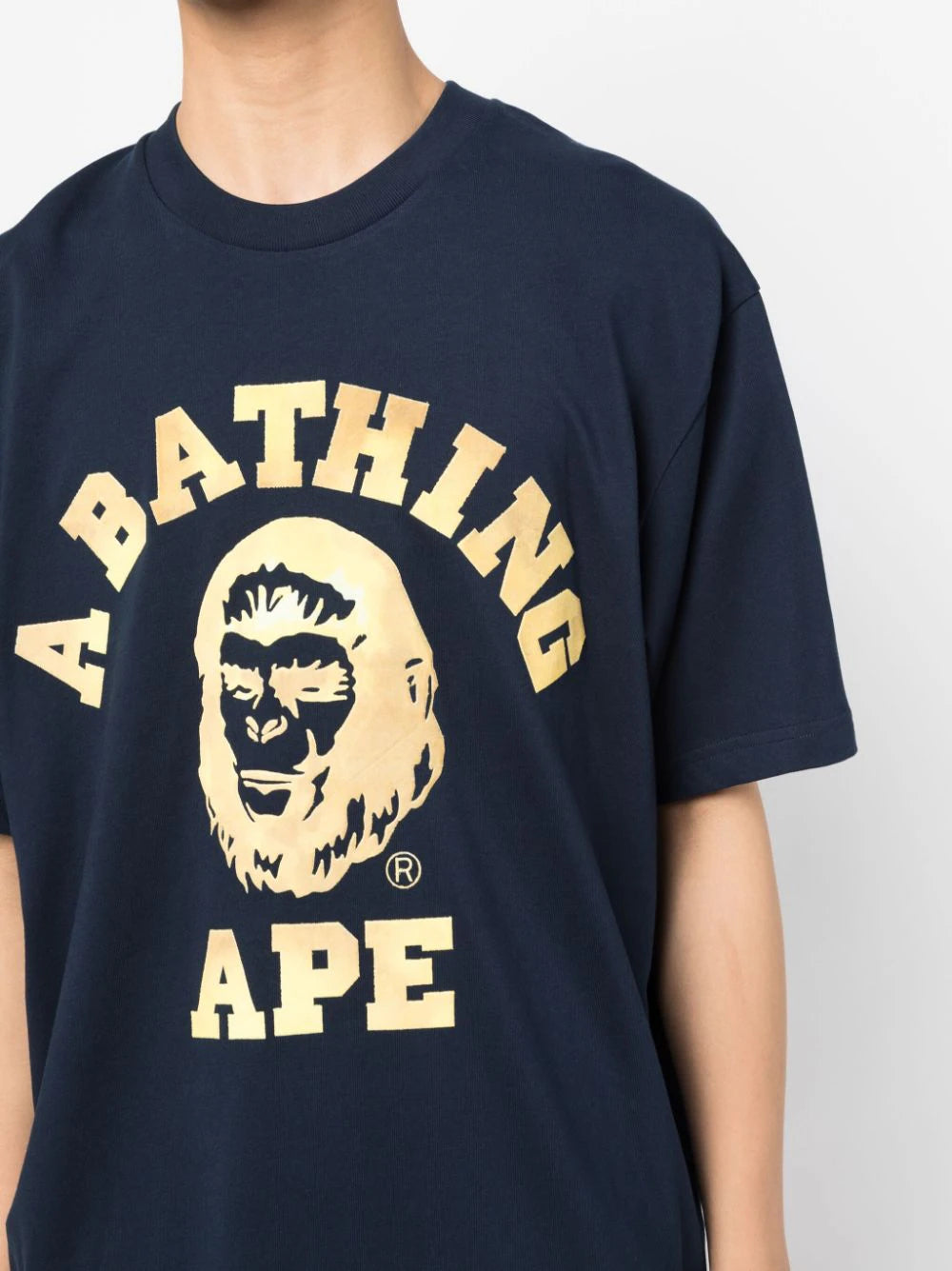 A BATHING APE® logo-print cotton T-shirt