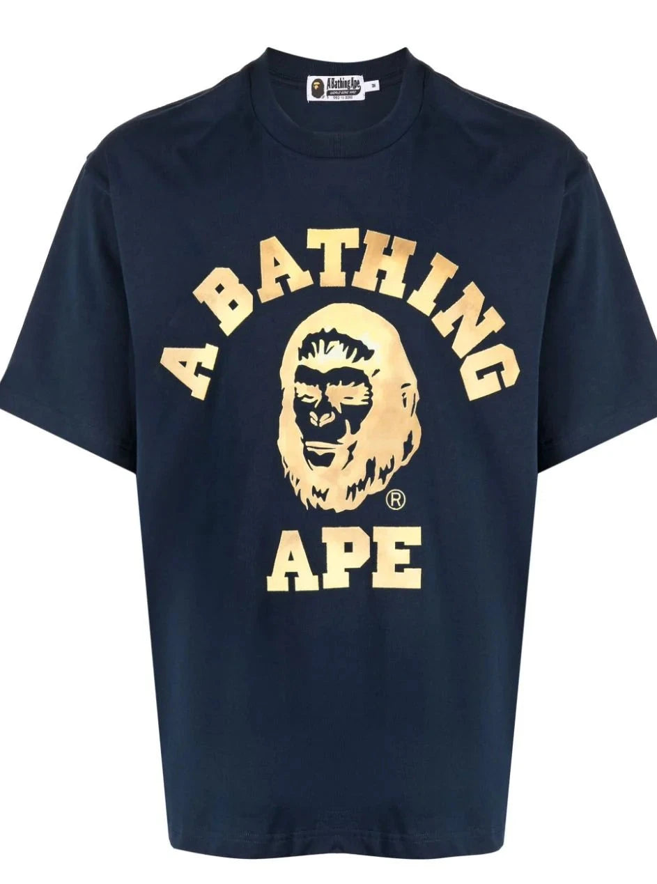 A BATHING APE® logo-print cotton T-shirt