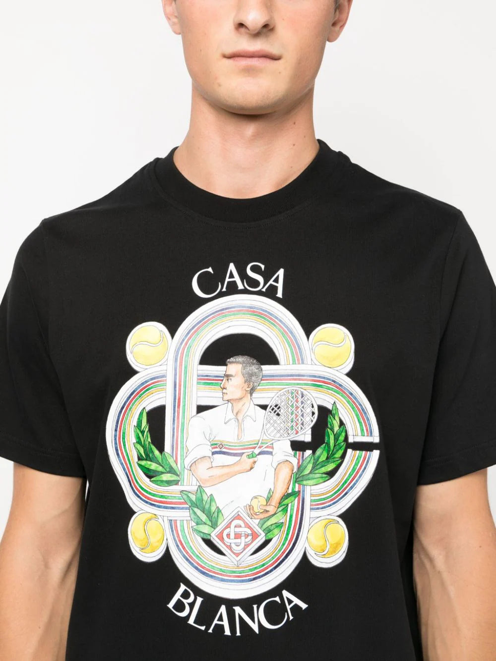 Casablanca Le Joueur illustration-print T-shirt