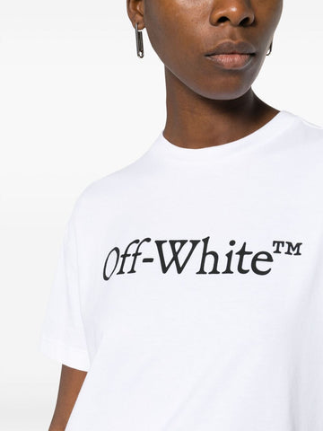 Bookish logo-print White cotton T-shirt
