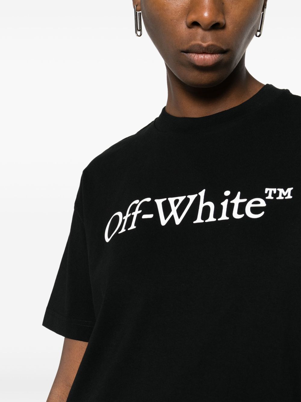 Signature Logo-print black cotton T-shirt
