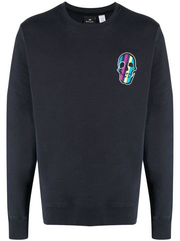 PS Colourful Skull premium-cotton black sweatshirt