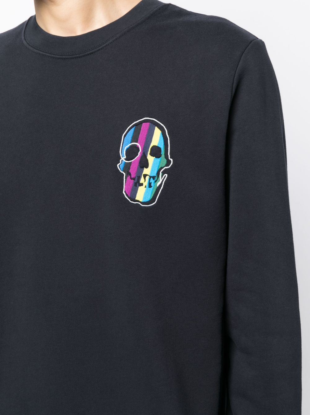 PS Colourful Skull premium-cotton black sweatshirt