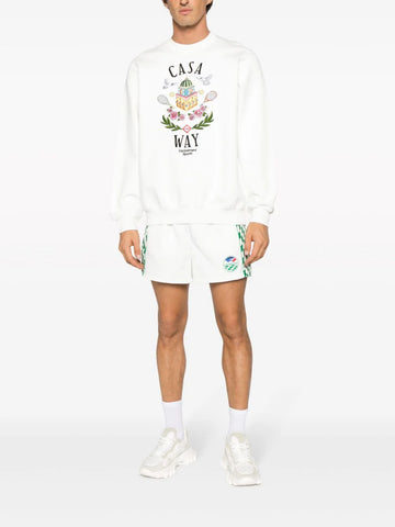 Casa Way white cotton sweatshirt