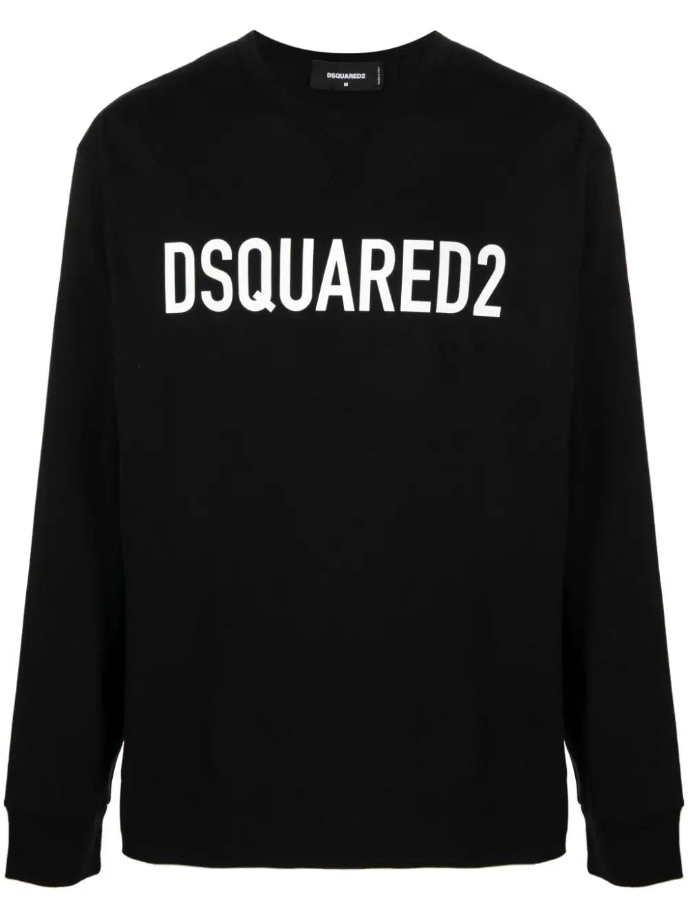 Bold logo-print black cotton sweatshirt