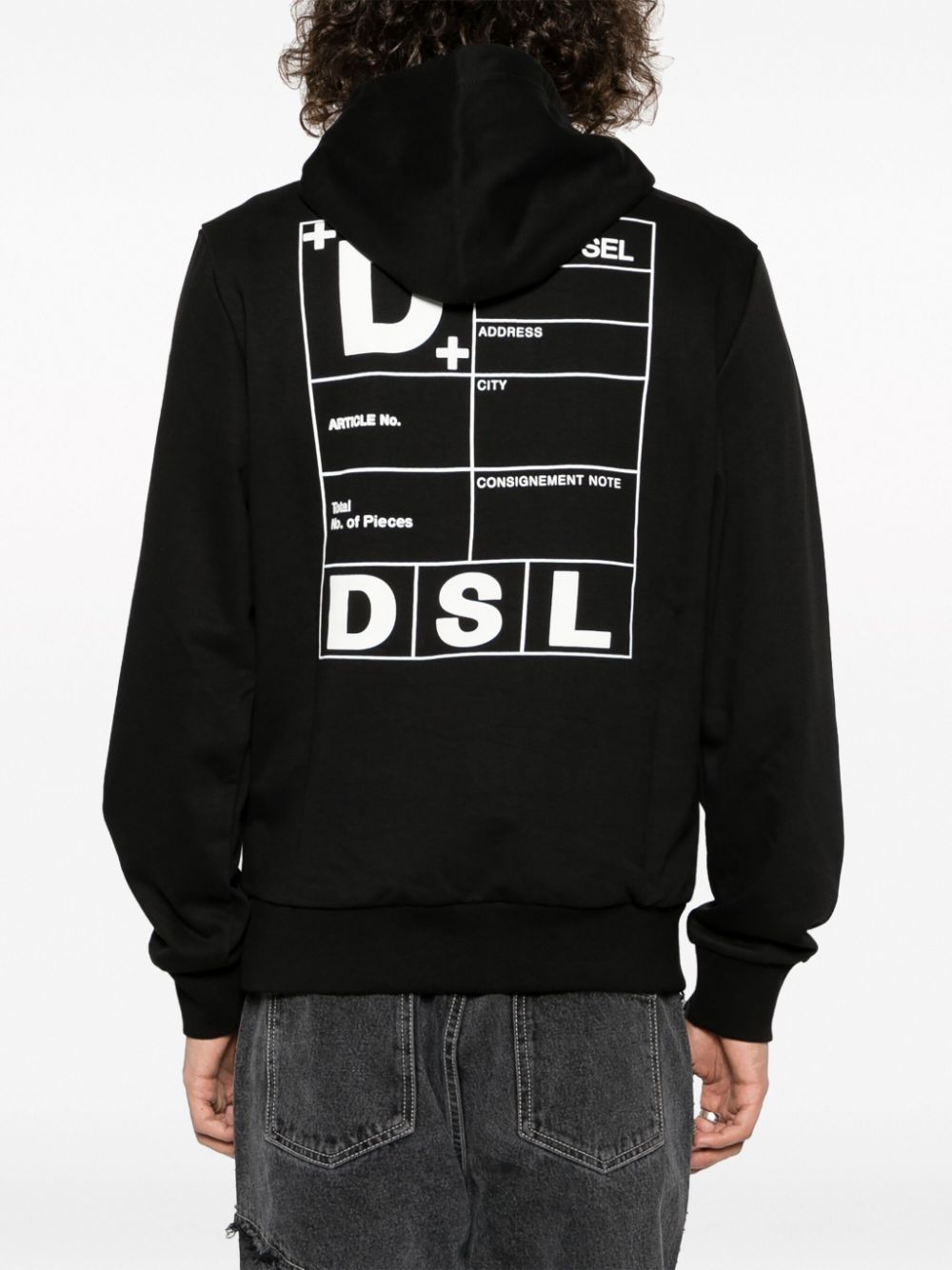 Diesel logo-print drawstring hoodie